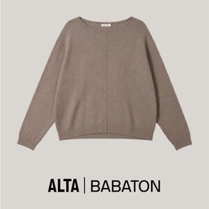 Babaton Oversized Crew Neck Sweater - Taupe